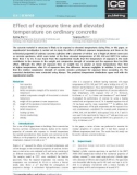 Effect of exposure time and elevated temperature on ordinary concrete