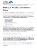 Renting a Private Apartment or Room