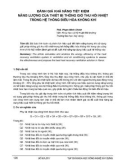 Đánh giá khả năng tiết kiệm năng lượng của thiết bị thông gió thu hồi nhiệt trong hệ thống điều hòa không khí