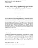 Residual based test for cointegration between oil prices and stock prices in saudi Arabia in the presence of structural break