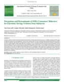 Perceptions and determinants of smes consumers' behaviors for electricity saving: evidence from Indonesia