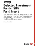 Selected Investment Funds (SIF) Fund Insert