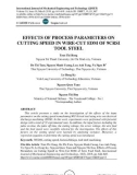 Effects of process parameters on cutting speed in wire-cut edm of 9crsi tool steel