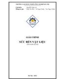 Giáo trình Sức bền vật liệu - CĐ Nghề Công Nghiệp Hà Nội