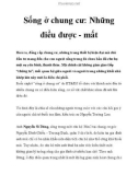 Sống ở chung cư: Những điều được - mất