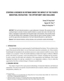 Starting a business in Vietnam under the impact of the fourth industrial revolution - The opportunity and challenge