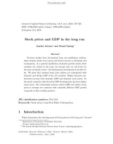 Stock prices and GDP in the long run