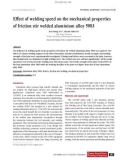 Effect of welding speed on the mechanical properties of friction stir welded aluminium alloy 5083