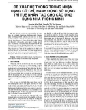 Đề xuất hệ thống trong nhận dạng cử chỉ, hành động sử dụng trí tuệ nhân tạo cho các ứng dụng nhà thông minh