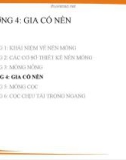 Bài giảng Nền móng - Chương 4: Gia cố nền