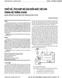 Thiết kế, tích hợp bộ cảm biến mức siêu âm trong hệ thống Scada