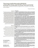 Thực trạng và giải pháp quản lý đất đô thị phường Phú Lương, quận Hà Đông, Thành phố Hà Nội