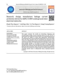 Nghiên cứu thiết kế, chế tạo thiết bị bảo vệ rò điện cho các mạng điện mỏ hầm lò điện áp 660 V/1140 V