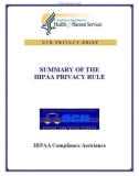 SUMMARY OF THE HIPAA PRIVACY RULE