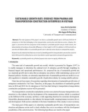 Sustainable growth rate: Evidence from pharma and transportation construction enterprises in Vietnam