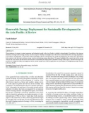 Renewable energy deployment for sustainable development in the Asia pacific: A review