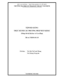 Bài giảng Thực hành các phương pháp hàn khác - ĐH Sư Phạm Kỹ Thuật Nam Định