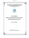 Giáo trình Tiếng Anh chuyên ngành Cơ khí - CĐ Kinh tế Kỹ thuật TP.HCM