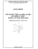 Giáo trình Tiện trụ ngắn, trụ bậc (Nghề: Cắt gọt kim loại) - CĐ Cơ Giới Ninh Bình