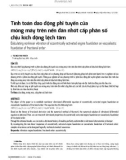 Tính toán dao động phi tuyến của móng máy trên nền đàn nhớt cấp phân số chịu kích động lệch tâm