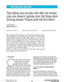 Tác động của cơ cấu vốn đến lợi nhuận của các doanh nghiệp trên Sở Giao dịch Chứng khoán Thành phố Hồ Chí Minh