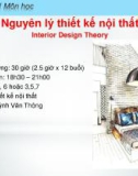 Bài giảng Nguyên lý thiết kế nội thất - Huỳnh Văn Thông