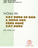 Thông tin Xây dựng cơ bản và khoa học công nghệ xây dựng – Số 2/2021