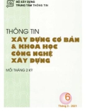 Thông tin Xây dựng cơ bản và khoa học công nghệ xây dựng – Số 6/2021