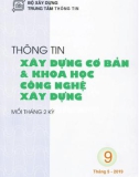 Thông tin Xây dựng cơ bản và khoa học công nghệ xây dựng – Số 9/2019