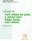 Thông tin Xây dựng cơ bản và khoa học công nghệ xây dựng – Số 10/2020