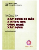 Thông tin Xây dựng cơ bản và khoa học công nghệ xây dựng – Số 13/2012