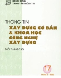 Thông tin Xây dựng cơ bản và khoa học công nghệ xây dựng – Số 17/2020