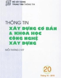 Thông tin Xây dựng cơ bản và khoa học công nghệ xây dựng – Số 20/2019