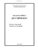 Giáo trình Quy trình hàn (Nghề: Công nghệ Hàn) - Trường CĐ Cộng đồng Lào Cai