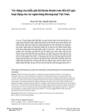 Tác động của miễn phí tài khoản thanh toán đến kết quả hoạt động của các ngân hàng thương mại Việt Nam