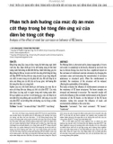 Phân tích ảnh hưởng của mức độ ăn mòn cốt thép trong bê tông đến ứng xử của dầm bê tông cốt thép