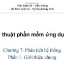 Bài giảng Kỹ thuật phần mềm ứng dụng: Chương 7.1 - Viện Điện tử Viễn thông (ĐH Bách Khoa HN)