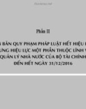 Tài chính và danh mục văn bản quy phạm pháp luật: Phần 2