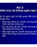 Xử lý tiếng nói - Spoken Language System Architecture