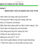 Bài giảng Lý thuyết mạch điện: Chương 5 - Cung Thành Long