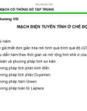 Bài giảng Lý thuyết mạch điện: Chương 8 - Cung Thành Long