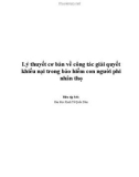 Tài liệu Lý thuyết cơ bản về công tác giải quyết khiếu nại trong bảo hiểm con người phi nhân thọ - ĐH Kinh tế Quốc dân