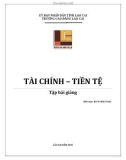 Tập bài giảng Tài chính Tiền tệ - Cao đẳng Cộng đồng Lào Cai