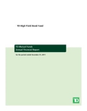 TD Mutual Funds Annual Financial Report