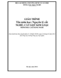 Giáo trình Nguyên lý cắt (Nghề: Cắt gọt kim loại - Cao đẳng nghề): Phần 1 - Tổng cục Dạy nghề