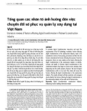 Tổng quan các nhân tố ảnh hưởng đến việc chuyển đổi số phục vụ quản lý xây dựng tại Việt Nam