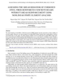 Assessing the shear behavior of corroded steel fiber reinforced concrete beams without shear reinforcement using nonlinear finite element analysis