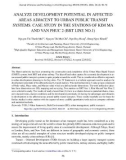 Analyze development potential in affected areas adjacent to urban public transit systems case study in the stations of Kim Ma and Van Phuc 2 (BRT line No.1)