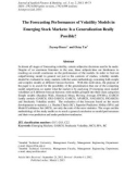 The forecasting performances of volatility models in emerging stock markets: Is a generalization really possible?