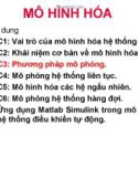 Bài giảng Mô hình hóa và điều khiển - Chương 3: Phương pháp mô phỏng